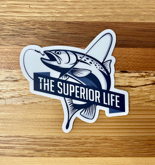 Superior Salmon Sticker